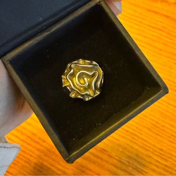 Sterling Silver 925 Swirl cocktail Ring Rosette Statement Sz 8.25 8.81 grams - Picture 4 of 7